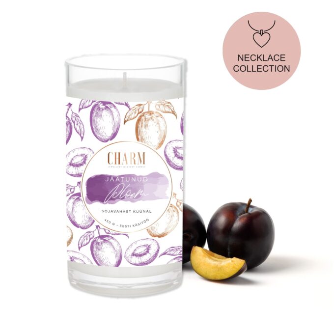 Charm Candle "Jäätunud ploom" - Kaelakeega